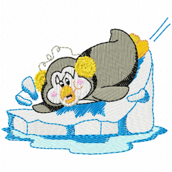 Pinguins Embroidery Design 1 Pinguins Embroidery Design 1